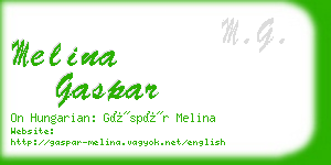 melina gaspar business card